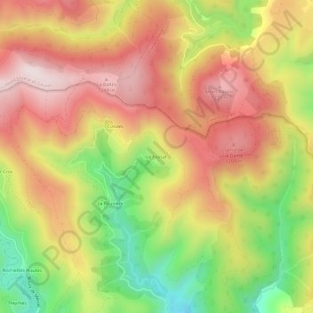 Le Fossat topographic map, elevation, terrain