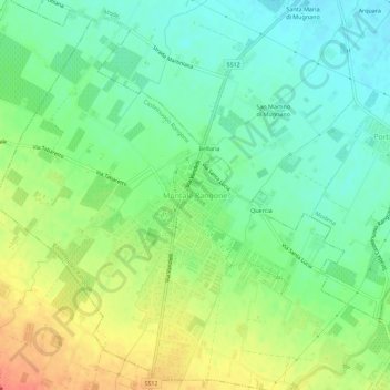 Montale Rangone topographic map, elevation, terrain