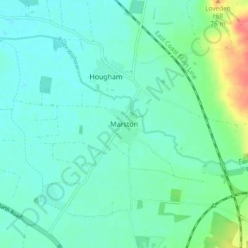 Marston topographic map, elevation, terrain