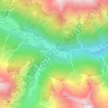 Fornarelli topographic map, elevation, terrain