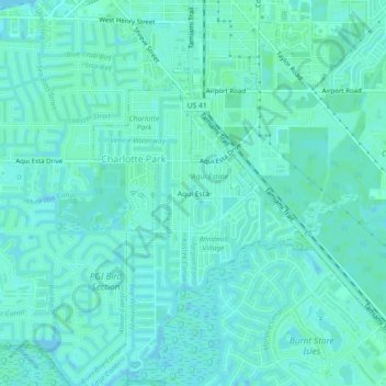 Aqui Esta topographic map, elevation, terrain