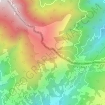 Chitrey topographic map, elevation, terrain