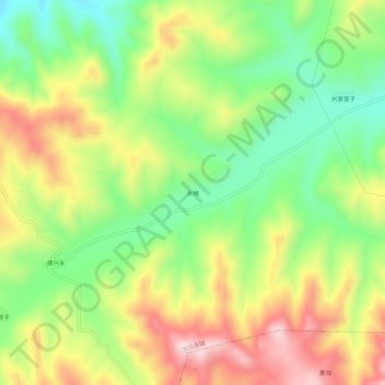 Toudi topographic map, elevation, terrain