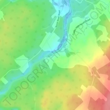 Coates Mills topographic map, elevation, terrain