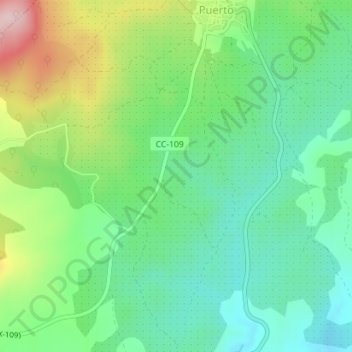 Columba topographic map, elevation, terrain