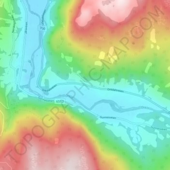 Uv topographic map, elevation, terrain