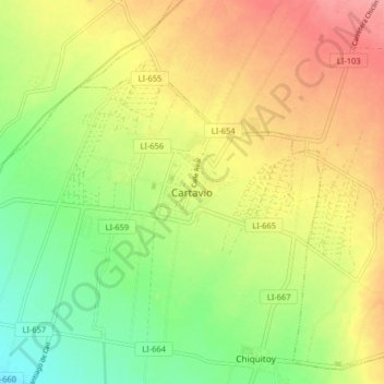 Cartavio topographic map, elevation, terrain