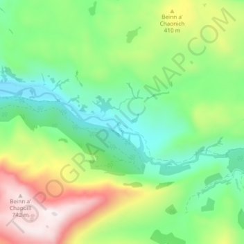 Balvraid topographic map, elevation, terrain