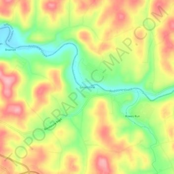 Grindstone topographic map, elevation, terrain