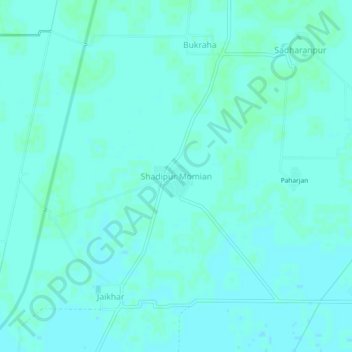 Shadipur Momian topographic map, elevation, terrain