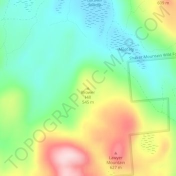 Brower Hill topographic map, elevation, terrain