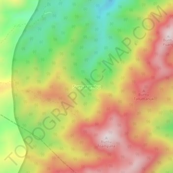 Sumarambu topographic map, elevation, terrain