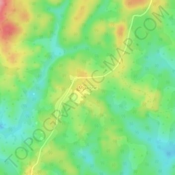 Mpagne topographic map, elevation, terrain