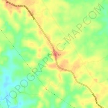 Suka Jaya topographic map, elevation, terrain