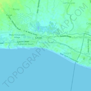 Poblacion East topographic map, elevation, terrain