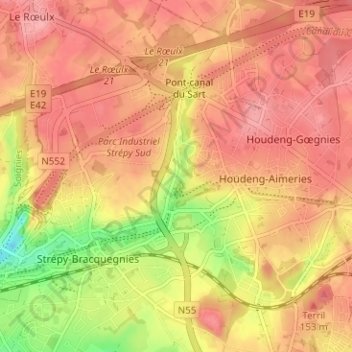 Coron des Choux topographic map, elevation, terrain
