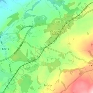 Milton topographic map, elevation, terrain