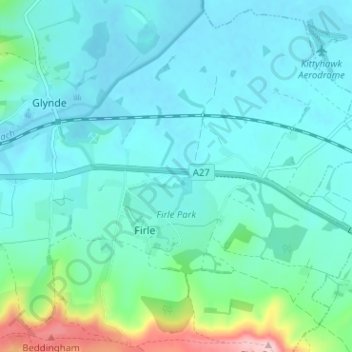 Wick Street topographic map, elevation, terrain
