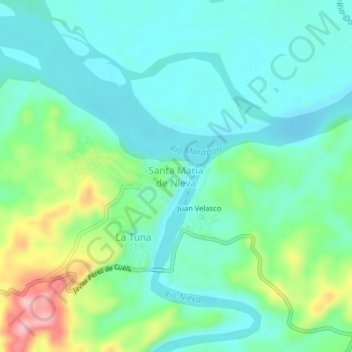 Santa María de Nieva topographic map, elevation, terrain