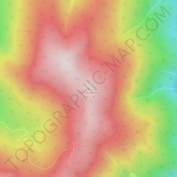 Hell Roaring topographic map, elevation, terrain
