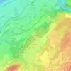 Les Bougeries topographic map, elevation, terrain