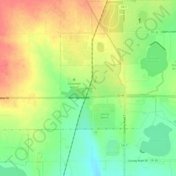 Liberty topographic map, elevation, terrain