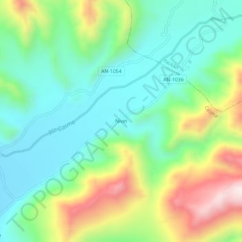 Nivin topographic map, elevation, terrain