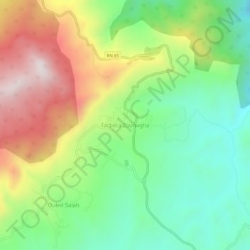 Tacheta Zougagha topographic map, elevation, terrain