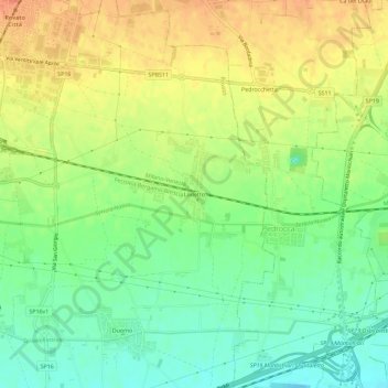 Lodetto topographic map, elevation, terrain