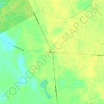 Tillman topographic map, elevation, terrain