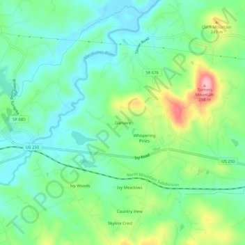 Glenaire topographic map, elevation, terrain