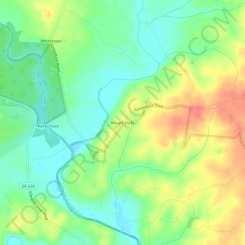 Mount Holly topographic map, elevation, terrain