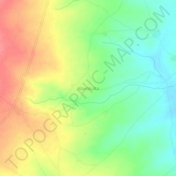 Abeokuta topographic map, elevation, terrain