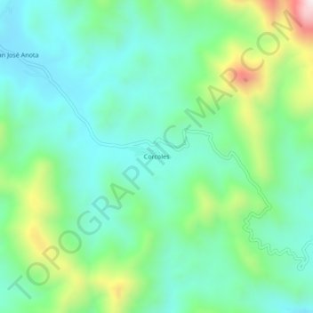 Corcoles topographic map, elevation, terrain