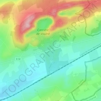 Kabylie topographic map, elevation, terrain