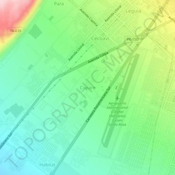 Copare topographic map, elevation, terrain