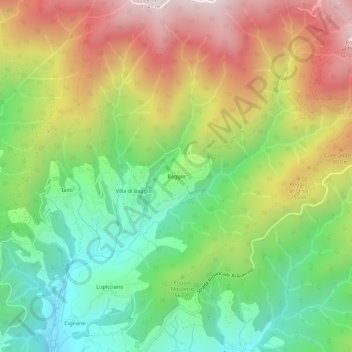Baggio topographic map, elevation, terrain