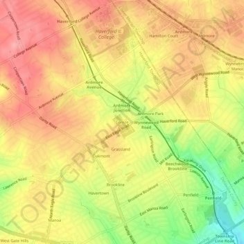Coreze topographic map, elevation, terrain