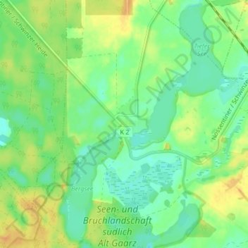 Alt Gaarz topographic map, elevation, terrain