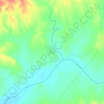 Thatti topographic map, elevation, terrain