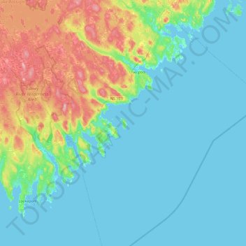 Port Mouton Island topographic map, elevation, terrain