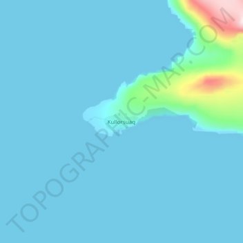 Kullorsuaq topographic map, elevation, terrain
