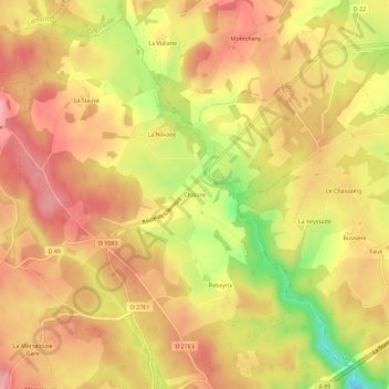 Châlons topographic map, elevation, terrain