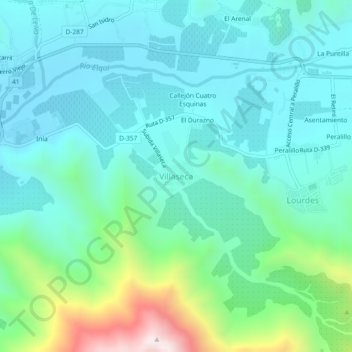 Villaseca topographic map, elevation, terrain