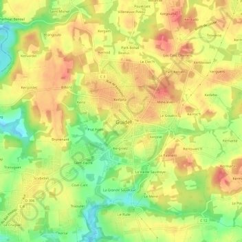 Le Stanco topographic map, elevation, terrain