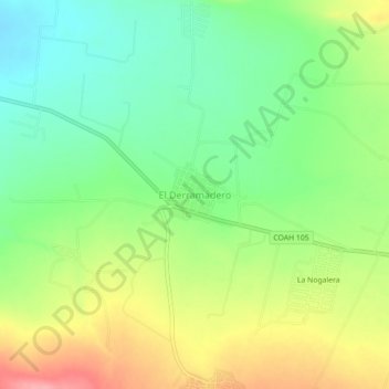 El Derramadero topographic map, elevation, terrain
