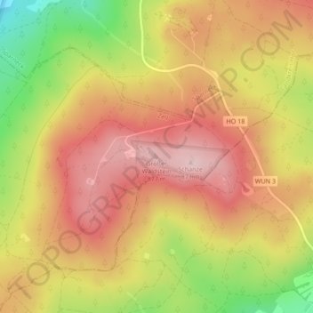 Großer Waldstein topographic map, elevation, terrain