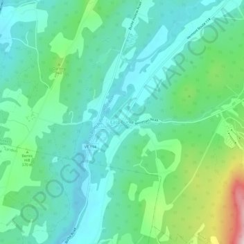 East Burke topographic map, elevation, terrain