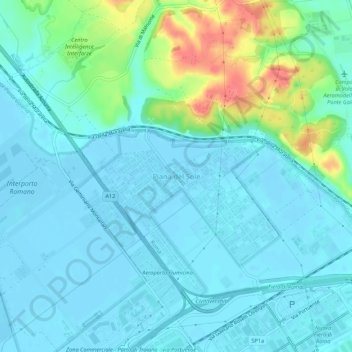 Piana del Sole topographic map, elevation, terrain