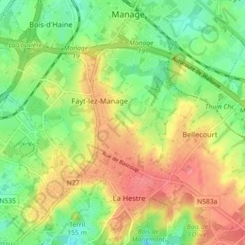 L'Argilière topographic map, elevation, terrain